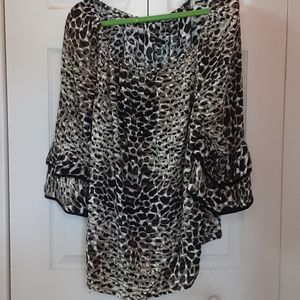 Animal print blouse